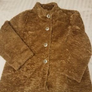 Vintage Womens Button down Faux Fur Coat XXL
